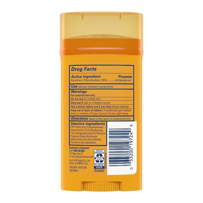 ARM & HAMMER ULTRA MAX Deodorant- Fresh- Solid Wide Stick - 2.6oz