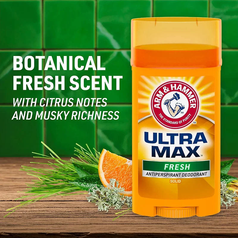 ARM & HAMMER ULTRA MAX Deodorant- Fresh- Solid Wide Stick - 2.6oz