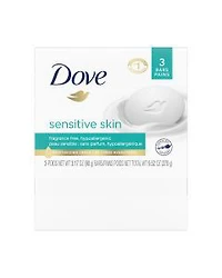 Dove Sensitive Skin Beauty Bar Soap, 3.17 oz, 3 ct