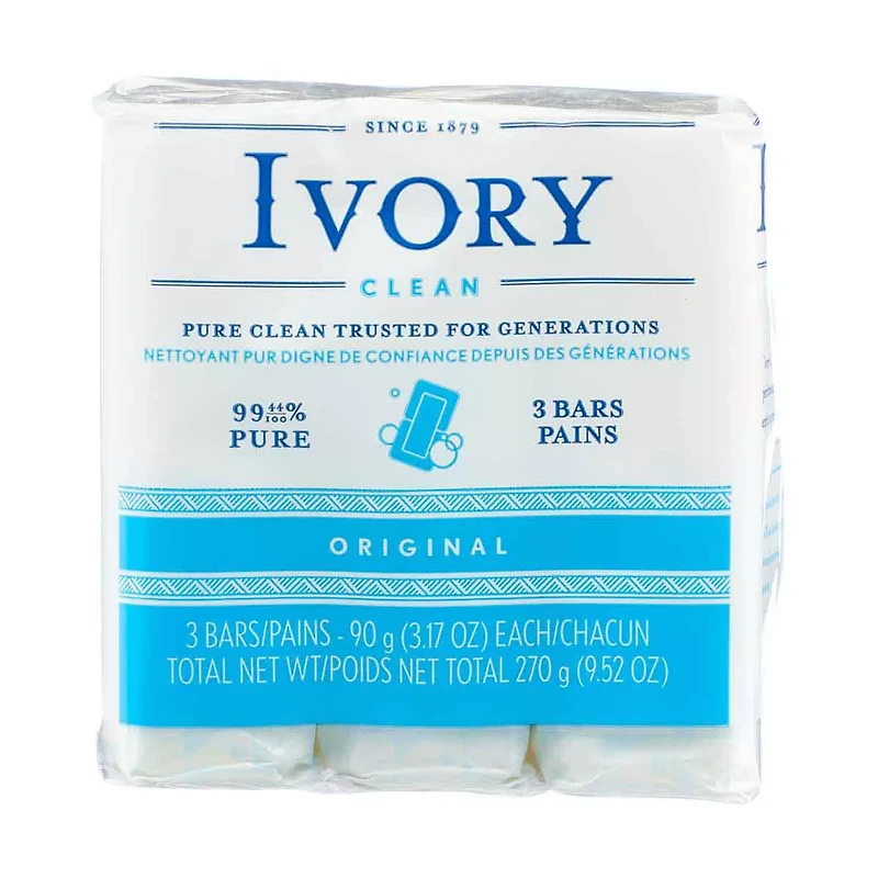 Ivory Original Scent Bar Soap, Pack of 3