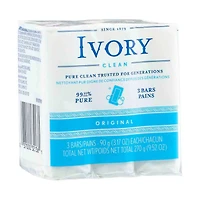Ivory Original Scent Bar Soap, Pack of 3