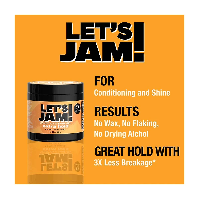 Let's Jam! Extra Hold Condition & Shine Hair Gel, 4.4 oz