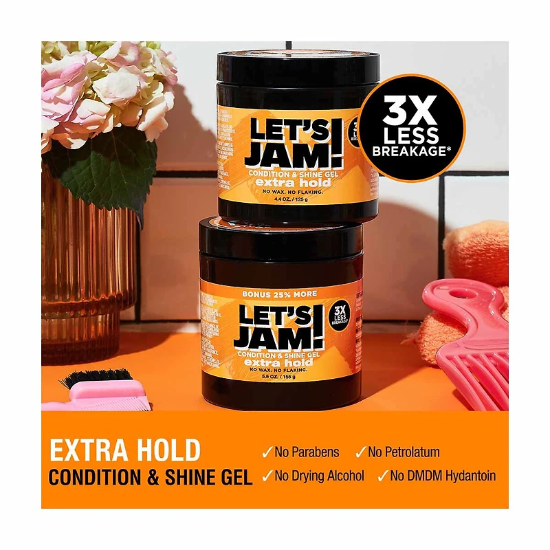 Let's Jam! Extra Hold Condition & Shine Hair Gel, 4.4 oz