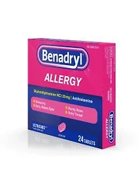 Benadryl Allergy Relief Ultratabs, 25 mg, 24 ct