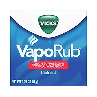 Vicks VapoRub Cough Suppressant, Topical Analgesic Ointment, 1.76 oz