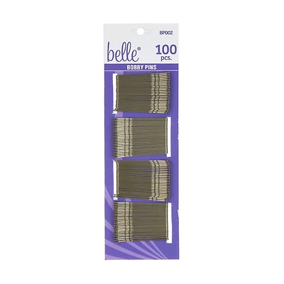 Belle Bobby Pins Brown, 100 Count