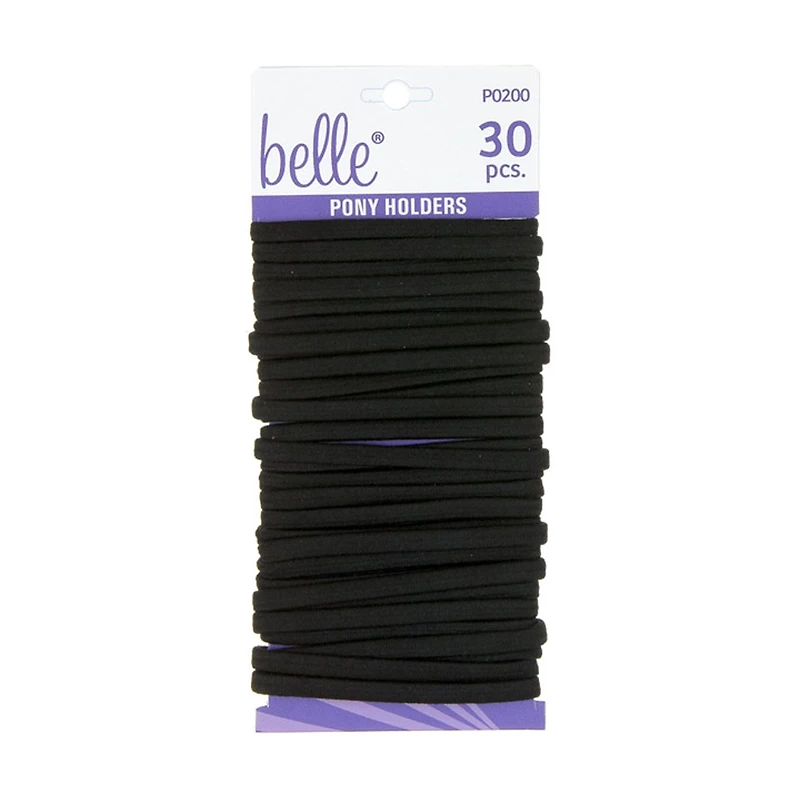 Belle Elastics Wide Black, 30 Count