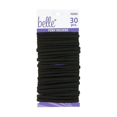 Belle Elastics Wide Black, 30 Count