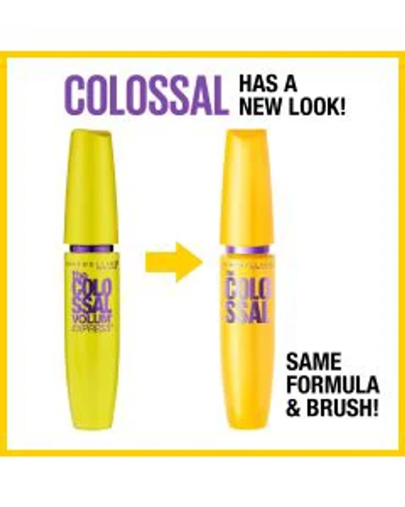 Maybelline Volum' Express The Colossal Waterproof Mascara, Glam Black, 0.27 fl