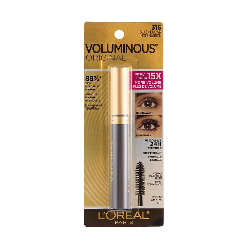 L'Oreal Paris Voluminous Original Mascara, 315 Black/Brown