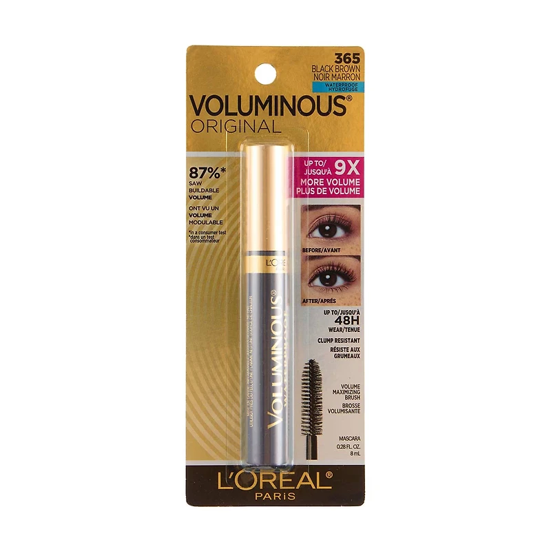 L'Oreal Paris Voluminous Original Mascara, 365 Black/Brown