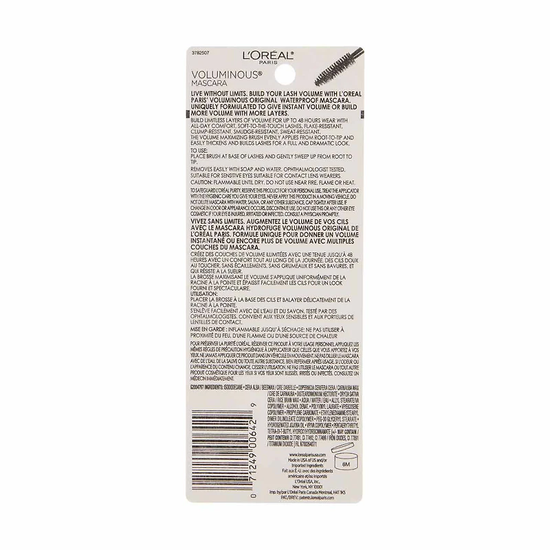 L'Oreal Paris Voluminous Original Mascara, 365 Black/Brown