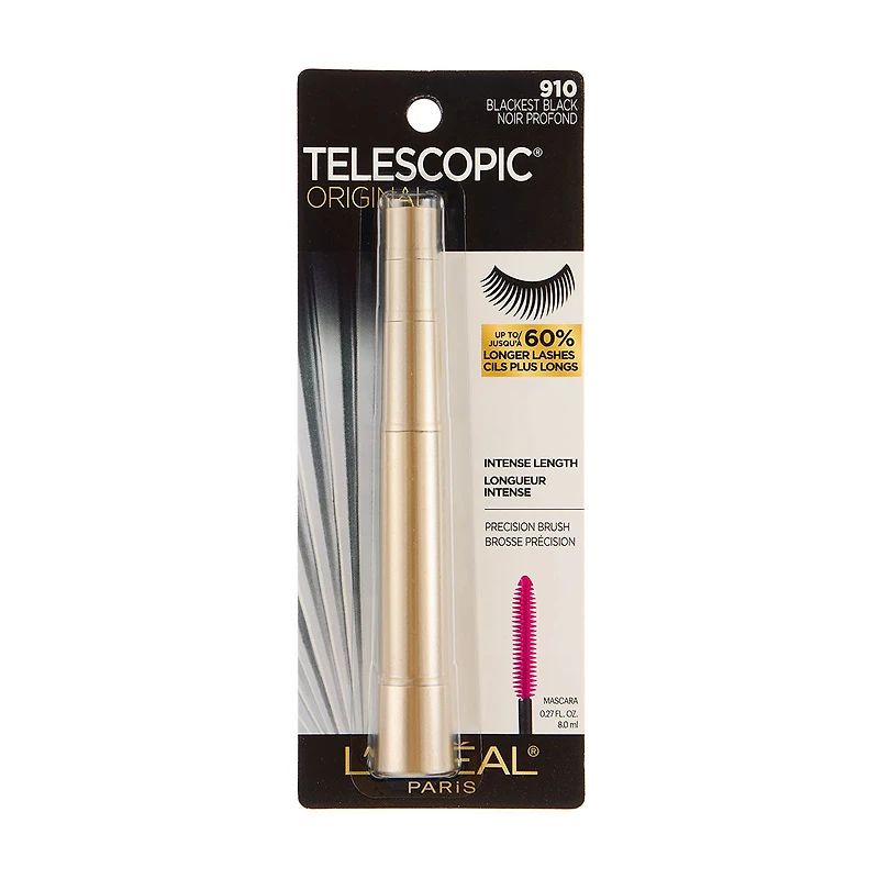 L'Oreal Paris Telescopic Mascara, 910 Blackest Black