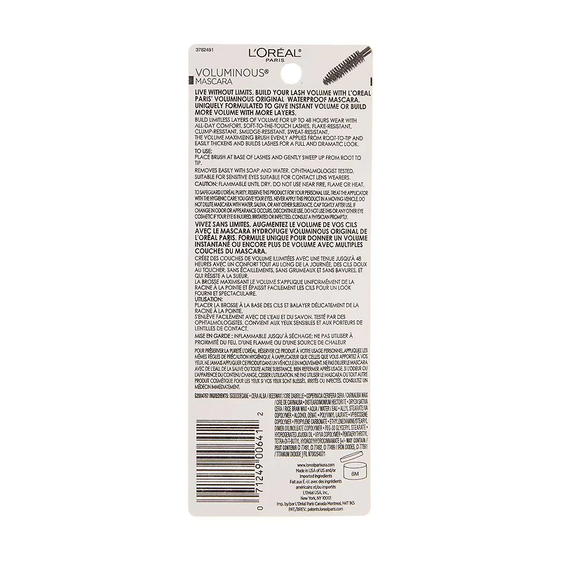 L'Oreal Paris Voluminous Original Mascara, 360 Black