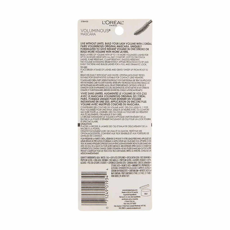 L'Oreal Paris Voluminous Original Mascara, 340 Black