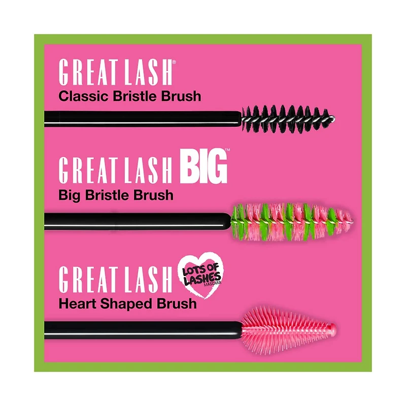 Maybelline Great Lash Washable Mascara, Blackest Black, 0.43 fl oz