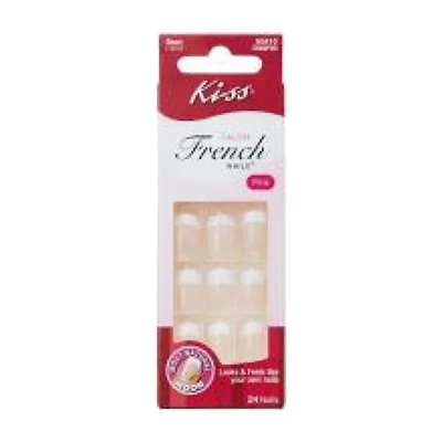 Kiss Salon French Nails with Natural Moon Pink