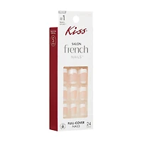 Kiss Salon French Nails with Natural Moon Pink