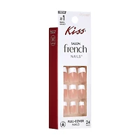Kiss Pink Perfect French Nails, 24 Count