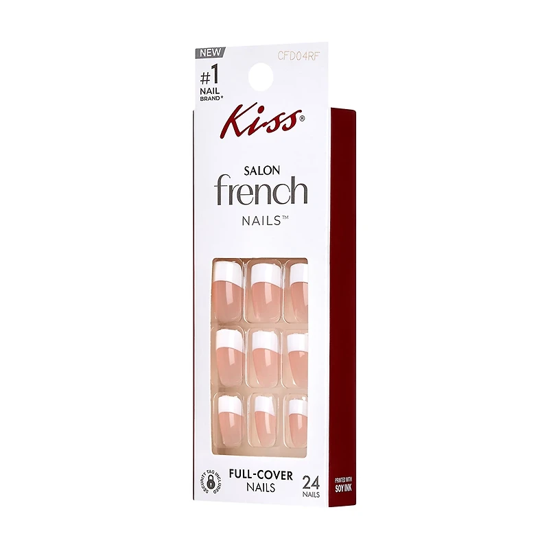 Kiss Pink Perfect French Nails, 24 Count