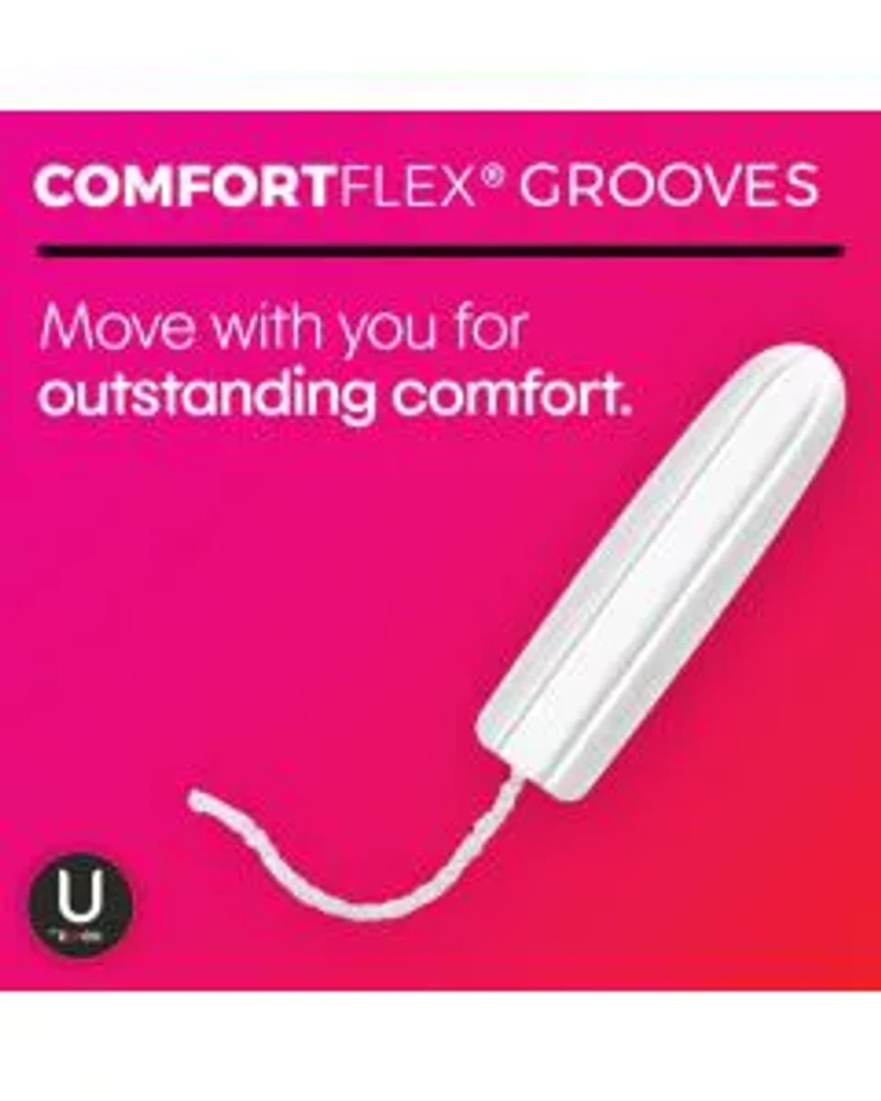 U by Kotex Click Compact Tampons, Regular Absorbency, Unscented, 16 ct