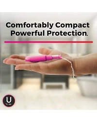 U by Kotex Click Compact Tampons, Regular Absorbency, Unscented, 16 ct
