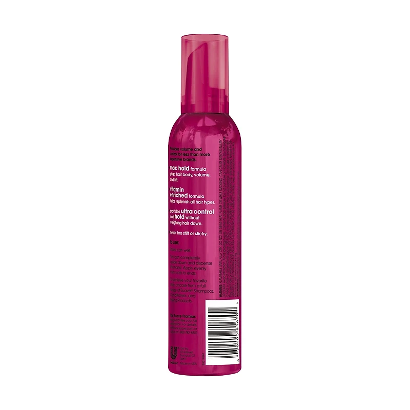 Suave Max Hold Volumizing Mousse, 9oz.