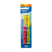 Rexall Kid's Toothbrush with Suction Cup Base, 2 pk, 3 Assorted Styles