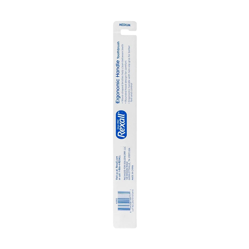 Rexall Ergonomic Toothbrush, Medium