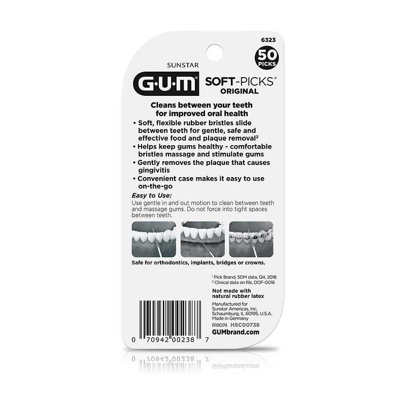 GUM Soft-Picks Original Dental Picks, 50 Count
