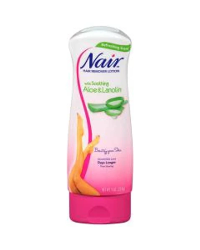 Nair Hair Remover Lotion for Legs & Body, Aloe & Lanolin - 9 oz Bottle