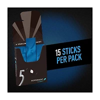 Wrigley's 5 Peppermint Cobalt Sugarfree Chewing Gum, 15 Sticks