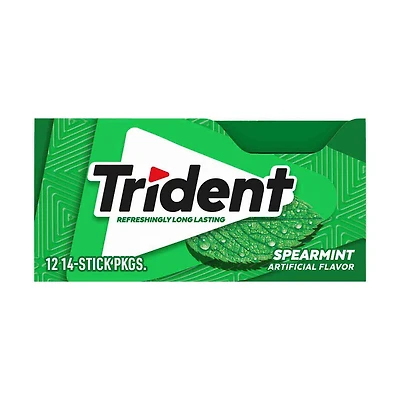 Trident Spearmint Sugar Free Gum, 14 Pieces