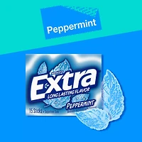 EXTRA Gum Peppermint Sugar Free Chewing Gum, Single Pack, 15 Stick