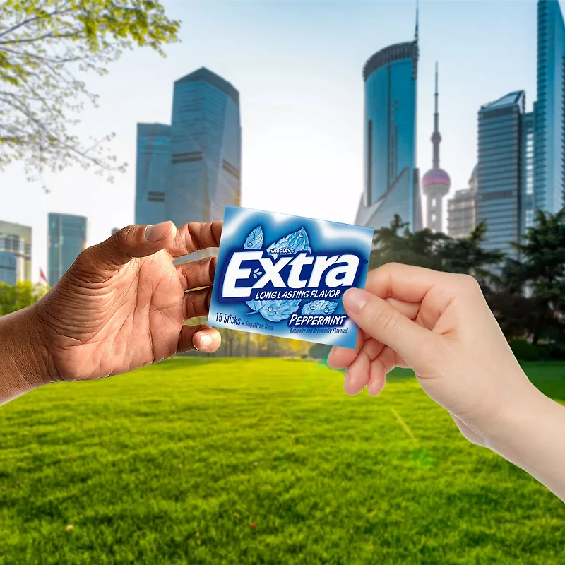 EXTRA Gum Peppermint Sugar Free Chewing Gum, Single Pack, 15 Stick