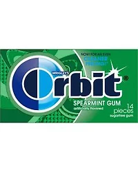 ORBIT Spearmint Sugarfree Gum, Single Pack