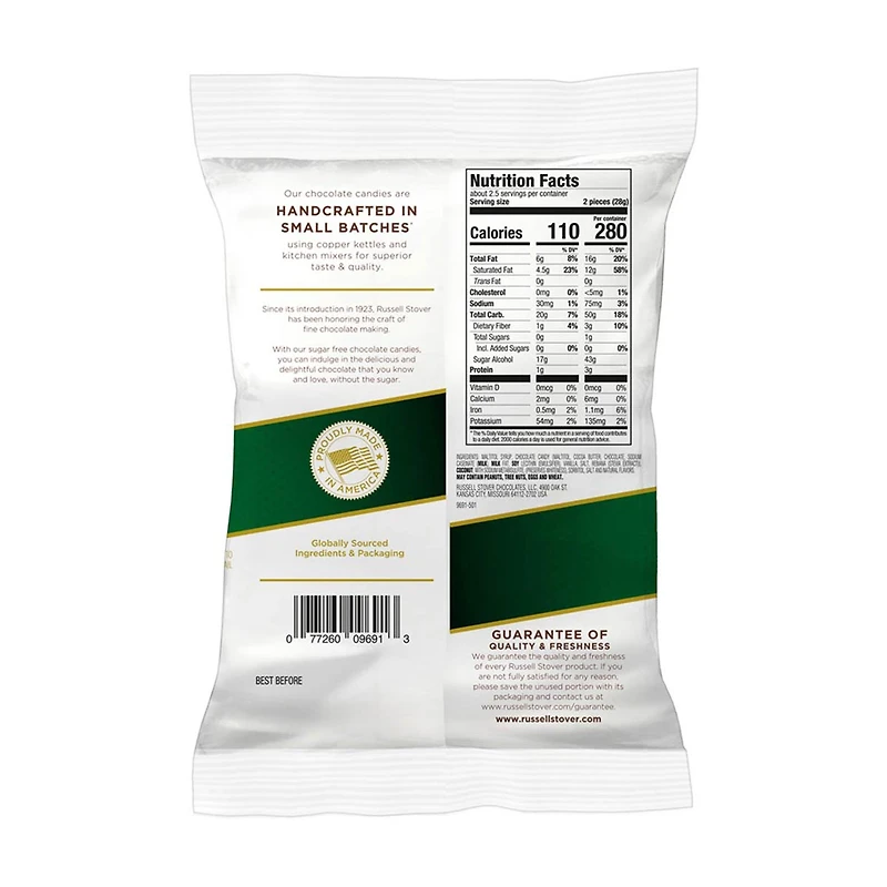 Russell Stover Sugar Free Coconut Chocolate Candy, 2.5 oz.