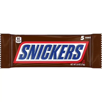 SNICKERS Fun Size Chocolate Candy Bars, 2.6 oz (5 Pack)