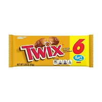Twix Caramel Chocolate Cookie Candy Bars, Fun Size, 3.28 oz - 6 pk