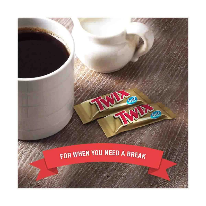 Twix Caramel Chocolate Cookie Candy Bars, Fun Size, 3.28 oz - 6 pk