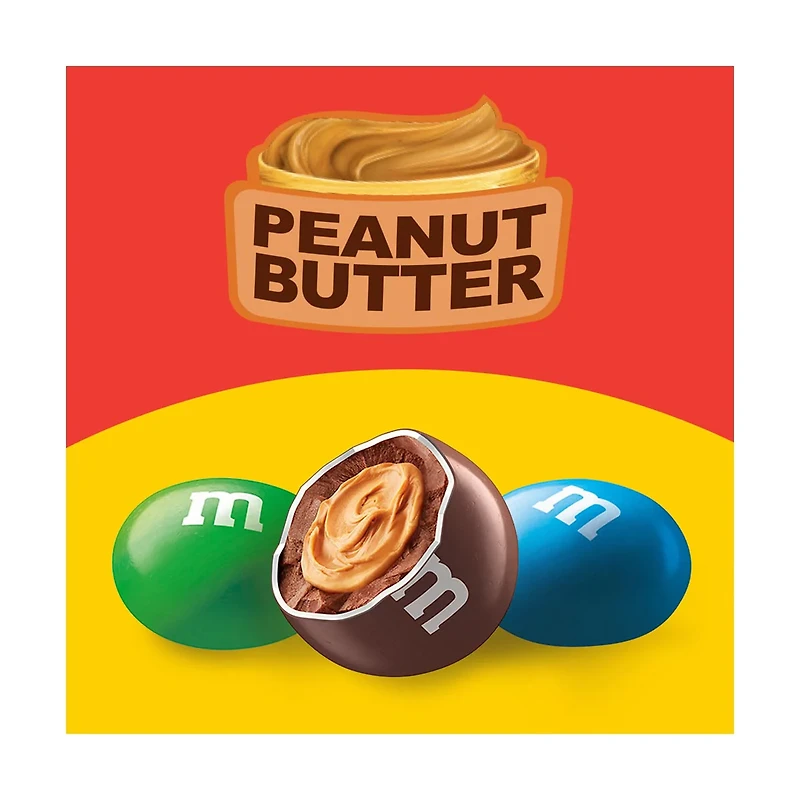 M&M'S Peanut Butter Milk Chocolate Candy Sharing Size Bag, 9 oz