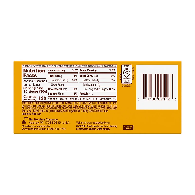 MILK DUDS Chocolate and Caramel Candy Box, 5 oz