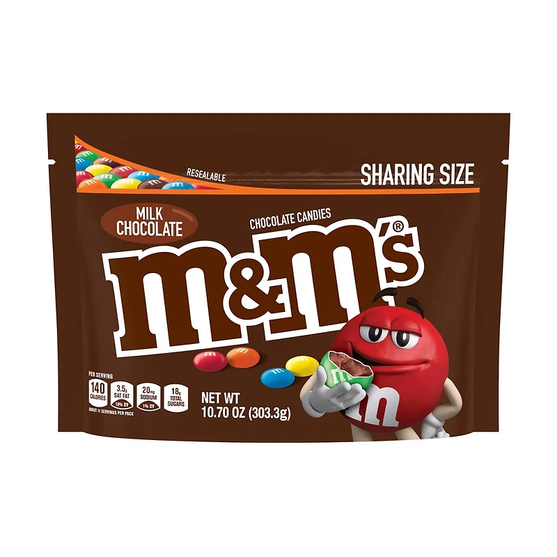 M&M'S Milk Chocolate Candy - Sharing Size, 10 oz