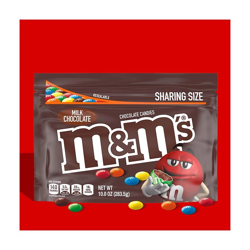 M&M'S Milk Chocolate Candy - Sharing Size, 10 oz