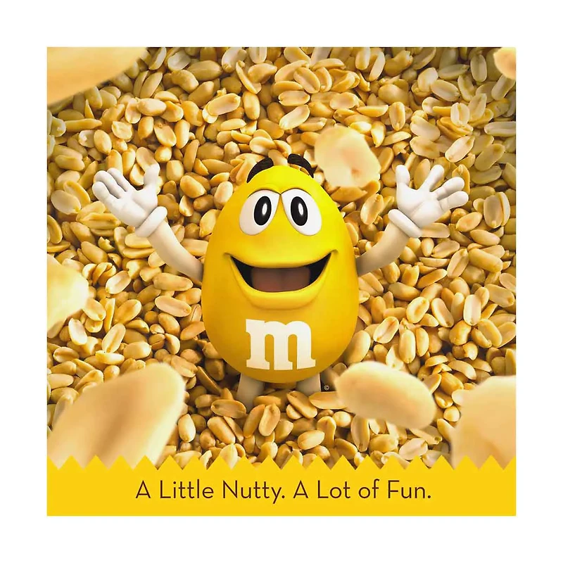 M&M'S Peanut Milk Chocolate Candy Sharing Size Bag, 10.7 oz.