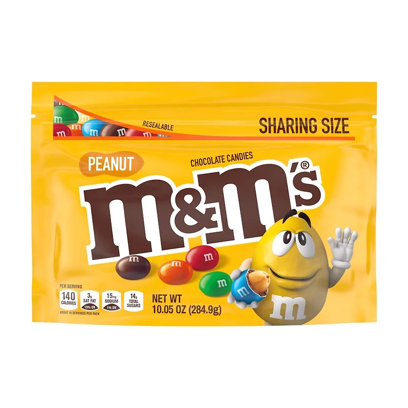 M&M'S Peanut Milk Chocolate - Sharing Size, 10.05 oz