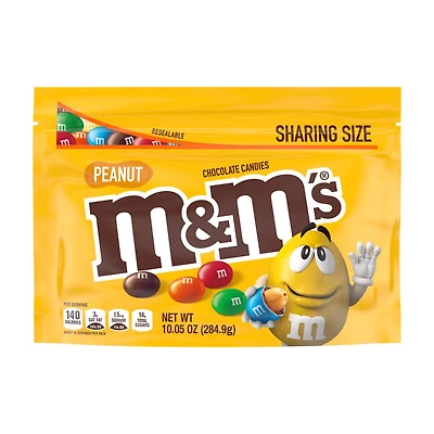M&M'S Peanut Milk Chocolate - Sharing Size, 10.05 oz