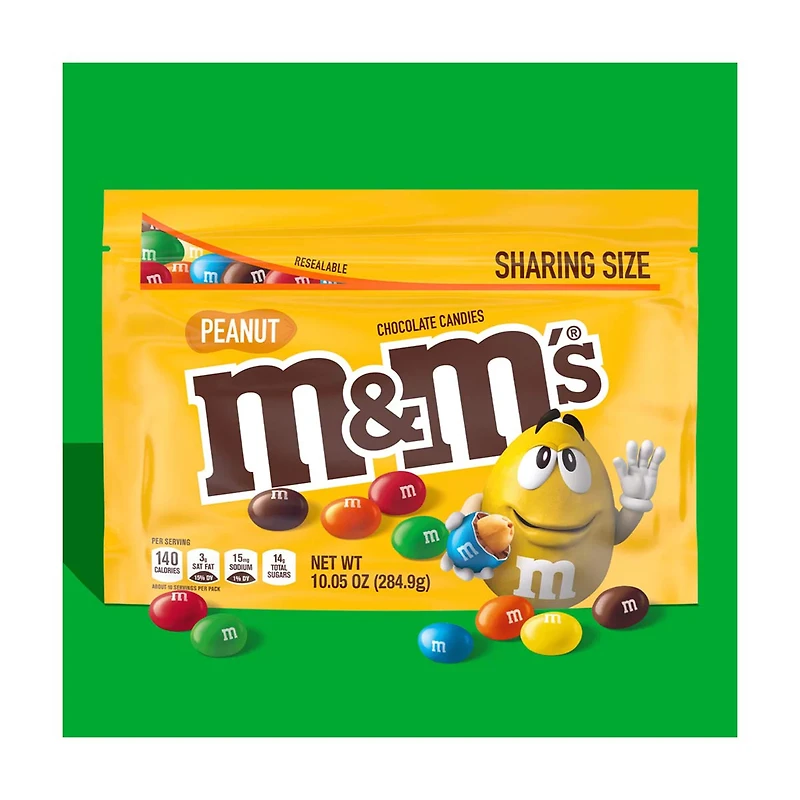 M&M'S Peanut Milk Chocolate - Sharing Size, 10.05 oz