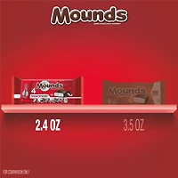 MOUNDS Coconut and Dark Chocolatey Snack Size, Candy Bars, .6 oz (4 Count)