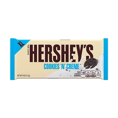 Hershey's Cookies 'n' Creme XL Candy Bar, 4 oz.